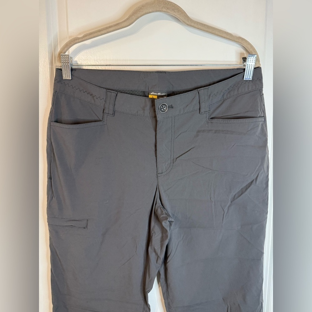 Eddie Bauer Women’s Dark Gray Convertible Hiking Pants - Size T8 - Picture 2 of 9